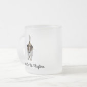 Fox Terrier springt in een boom, Matglas Koffiemok (Voorkant links)