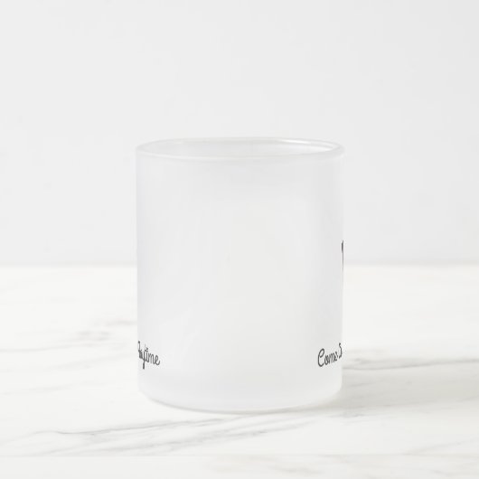 Fox Terrier springt in een boom, Matglas Koffiemok (Center)