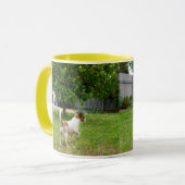 Fox Terrier springt in een boom, Mok (Voorkant links)