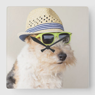Fox Terrier Vierkante Klok