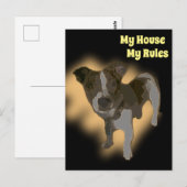 Fox Terrier-waterverf, briefkaart (Voorkant / Achterkant)
