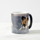 Fox Terrier, zo verlegen, Magic Morph Coffee Mok. Magische Mok (Voorkant rechts)