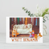 Fox Th-Geachte Kaart van Aankondiging van geboorte (Staand voorkant)