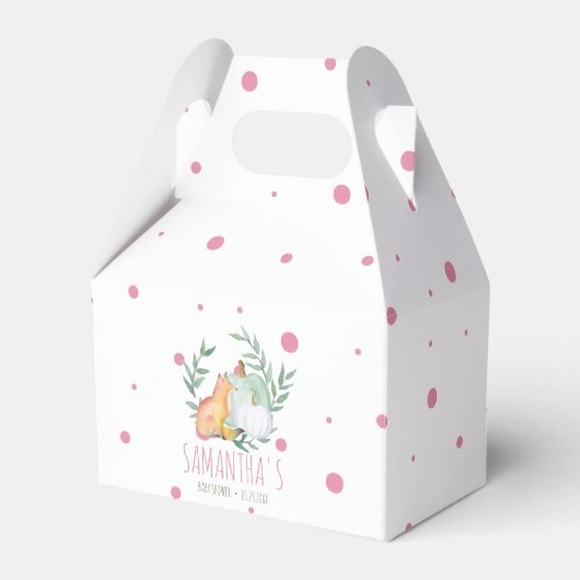 Fox Theme Baby shower Favoriet Box Bedankdoosjes (Voorkant Zijde)