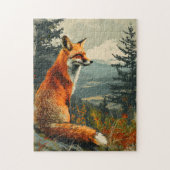  Fox: Tijdloze Wildlife Charm Legpuzzel (Verticaal)