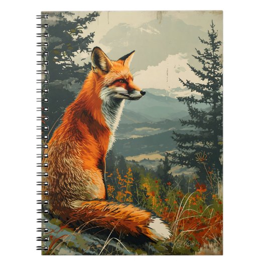  Fox: Tijdloze Wildlife Charm Notitieboek (Voorkant)