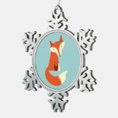 Fox Tin Sneeuwvlok Ornament (Rechts)