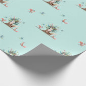 Fox Tree Wrapping Paper Cadeaupapier (Hoek)