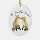 Fox Twins Keramisch Ornament (Rechts)