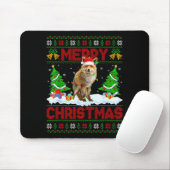 Fox Ugly Xmas Sweater Funny Fox Animal Merry Chris Muismat (Met muis)