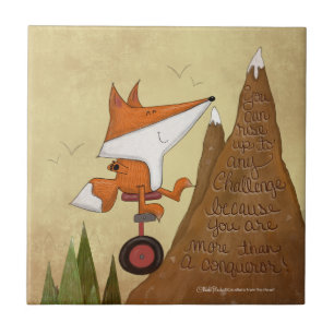 Fox Unicyclist - Meer dan een veroveraar Tegeltje