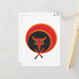 Fox van het leven - Rood. Briefkaart