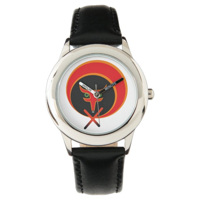 Fox van het leven - Rood. Horloge (Voorkant)