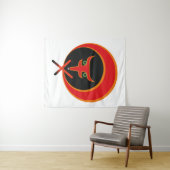 Fox van het leven - Rood. Wandkleed (In Situ (horizontaal))