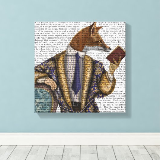 Fox van lezer canvas afdruk (Insitu (Houten vloer))