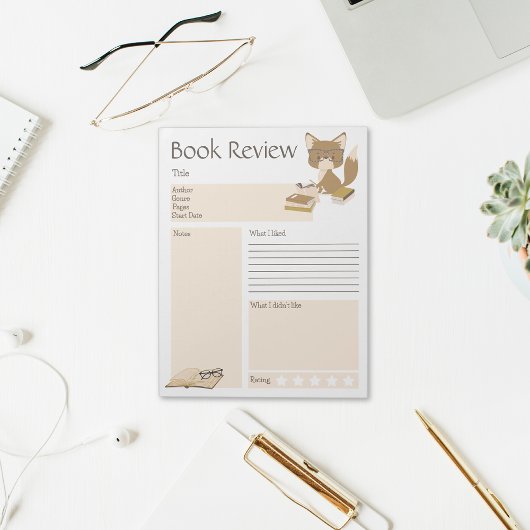 Fox van Review lezen Notitieblok