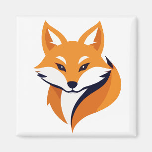 Fox Vector Art Animal Modern Urban City Graphic Magneet