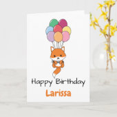 Fox Vols Avec Carte Ballons Colorés (Fleur jaune)