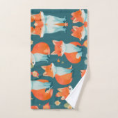 Fox Waterverf Kleurrijk Gepersonaliseerd Patroon Bad Handdoek (Handdoek)