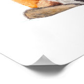 Fox Waterverf Poster (Hoek)
