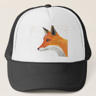 Fox-waterverf schilderen trucker pet