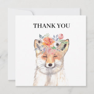 Fox waterverf Sinaasappel Bruin Wildlife Art Anima