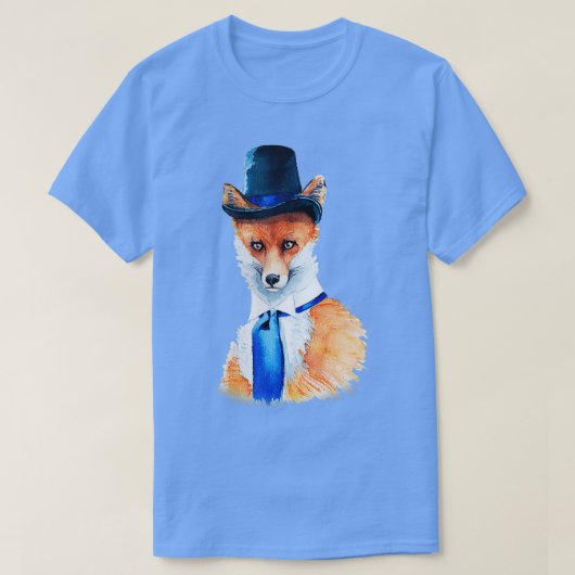 Fox-waterverf T-shirt (Design voorkant)