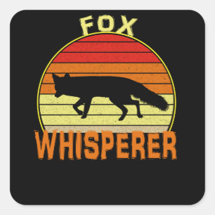 Fox Whisperer Vierkante Sticker