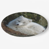 Fox White Papieren Bordje (Gekanteld)