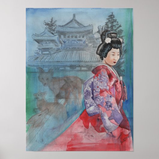 Fox Wife van Portia St Luke Poster (Voorkant)