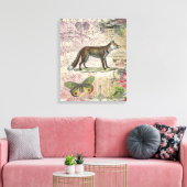Fox Wildlife  Dierenillustratie Canvas Afdruk (Insitu (Woonkamer))