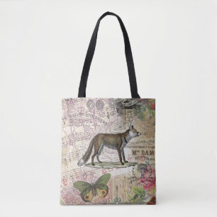 Fox Wildlife  Dierenillustratie Draagtas