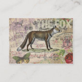 Fox Wildlife  Dierenillustratie Visitekaartje (Achterkant)