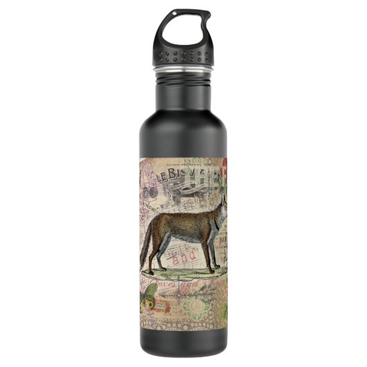 Fox Wildlife  Dierenillustratie Waterfles (Voorkant)