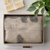 Fox Wildlife Retro Tekening Tissuepapier (Geschenk)