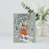Fox winter briefkaart (Staand voorkant)