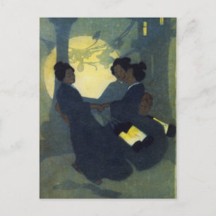 Fox women Kitsune in menselijke vorm door Bertha L Briefkaart