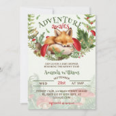 Fox Woodland Baby shower Kaart (Voorkant)