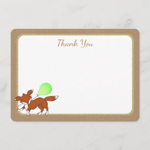 Fox Woodland Birch Tree Baby shower Bedankt