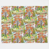 Fox Woodland Cabincore Deken Horizontaal (Voorkant (Horizontaal))