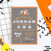 Fox Woodland Forest Critters Boho Kids Birthday Kaart