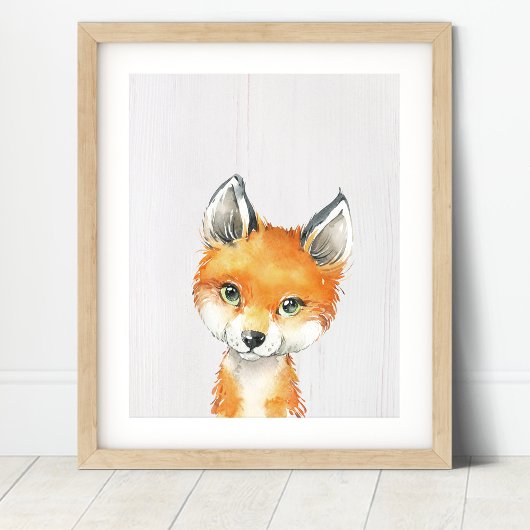 Fox Woodland Nursery Kunstprint Poster