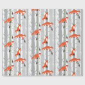 Fox wrapping Paper. Cadeaupapier (Vlak)