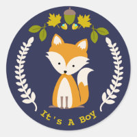 Fox Wreath Boy Baby shower
