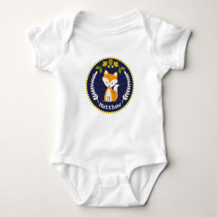 Fox Wreath Personalized Baby Boy Romper