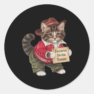 Foxdraaft Delta Tango's verzetten zich tegen Cat N Ronde Sticker