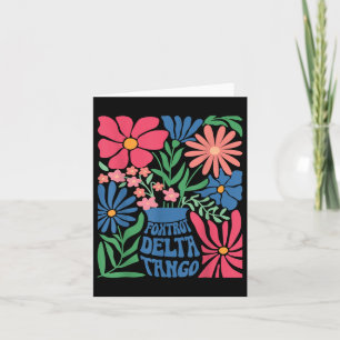Foxdraaft Deltas Tangos Flower Boho Kaart