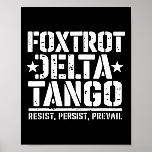 Foxdraaft Deltas Tangos Funny Resist Beer 1 Poster