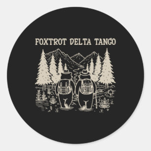 Foxdraaft Deltas Tangos Funny Resist Beer Ronde Sticker