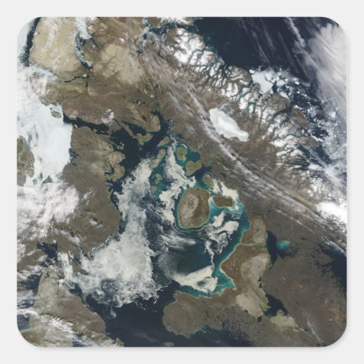 Foxe Basin, Noord-Canada Vierkante Sticker (Voorkant)